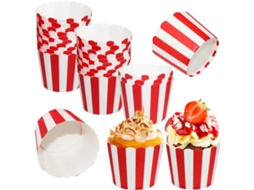 Conjunto De 50 Forminhas De Papel Para Muffins E Cupcakes, Para Assar E Apresentar Sobremesas Em Festas E Eventos