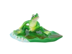 Ornamento de Flor Flutuante Artificial para Decoração de Lago, Jardim e Festas em Resina Verde
