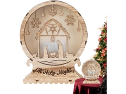 Presépio De Led, Decorações De Madeira, Natal | De Mesa, Palco Iluminado