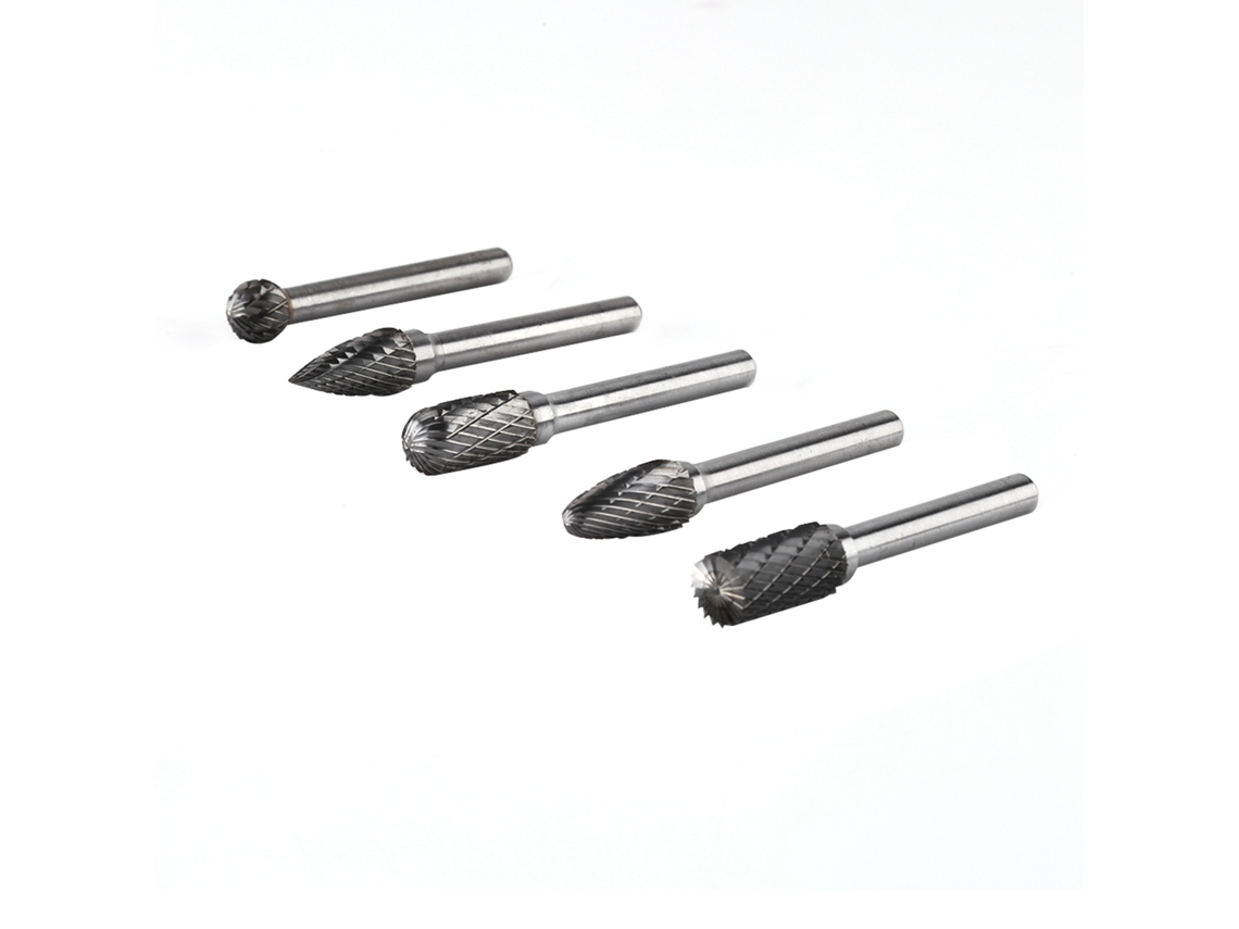 Kit De 5 Brocas De Tungstênio Aço Para Fresar, Mangueira 6mm, Cabeça 10mm, Ferramenta Rotatória