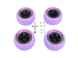 Conjunto De Pneus Llanta Rc Com Parafuso Hexagonal De 12mm, 3,26x1,67 Polegadas, Terreno De Lama Para Carro Crawler Caminhão 1/14 1/16 Roxo