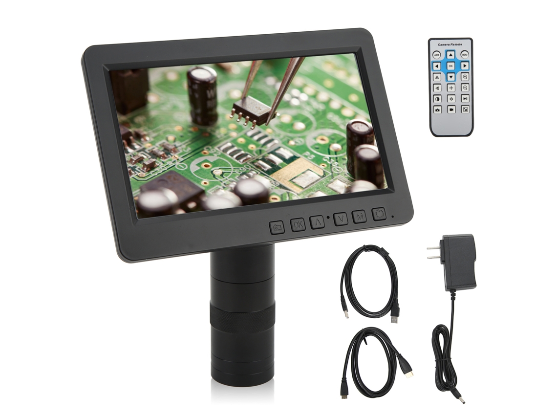 Microscópio De Vídeo Hd De Lcd De 7 Polegadas (com Lente C-mount + Ampliação De 230x)