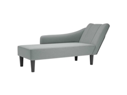 Vidaxl Chaise Lounge Com Apoio De Braço Direito Em Tecido Cinza Claro