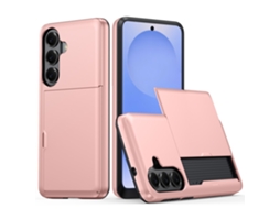 Capa Para Samsung Galaxy A57, Capa À Prova De Quedas Com Compartimento Para Cartão (ouro Rosa) Digitallab