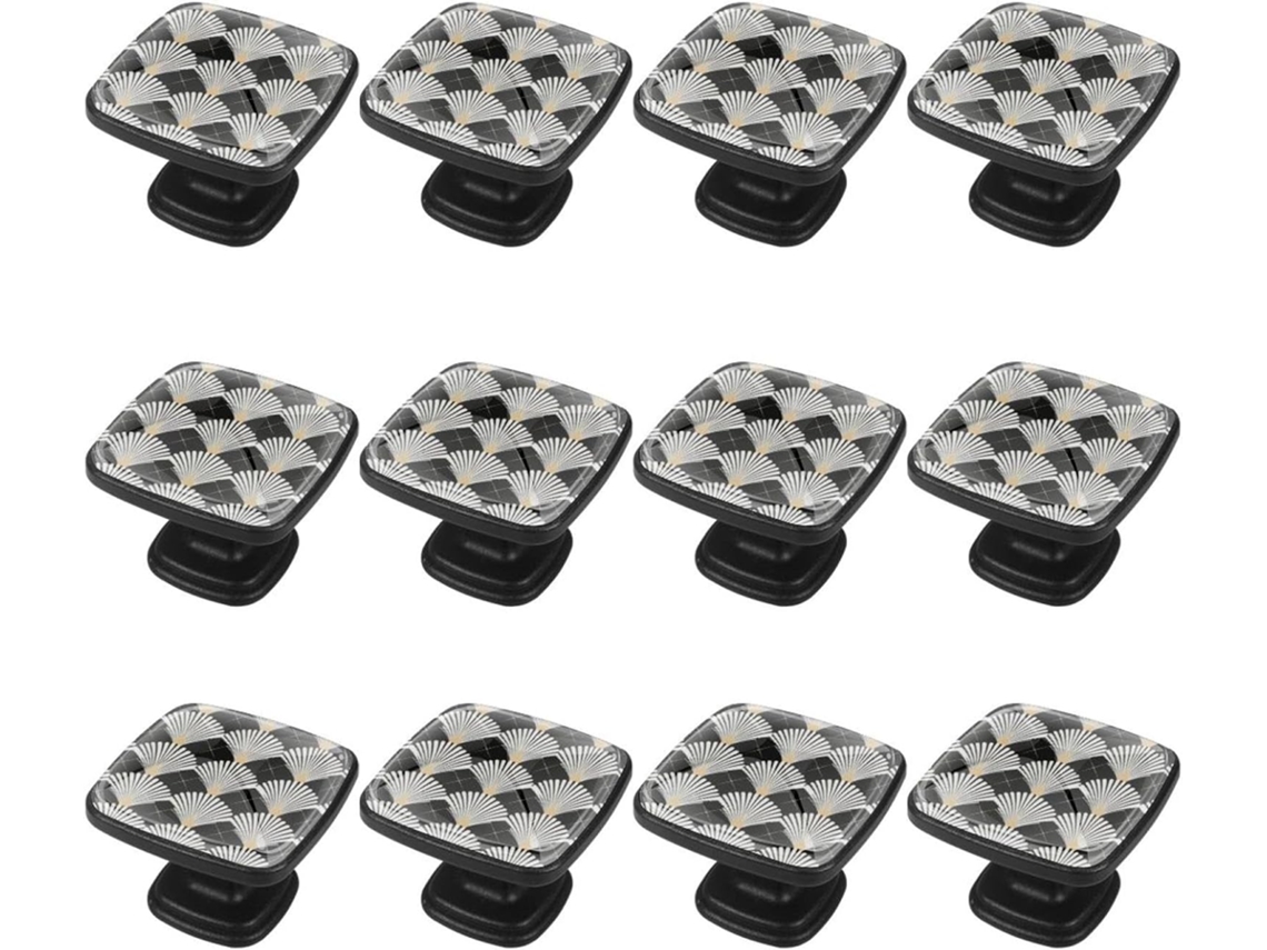 Puxadores Quadrados Para Gavetas De Cômoda, Puxadores Para Armários De Cozinha, 12 Peças, Estilo Art Déco, Puxadores E