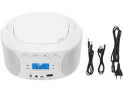 Leitor Cd Portátil Kavolet, De Bt, Rádio Fm, Usb, Entrada Aux, De Mp3 Com Carregamento Superior, De Com