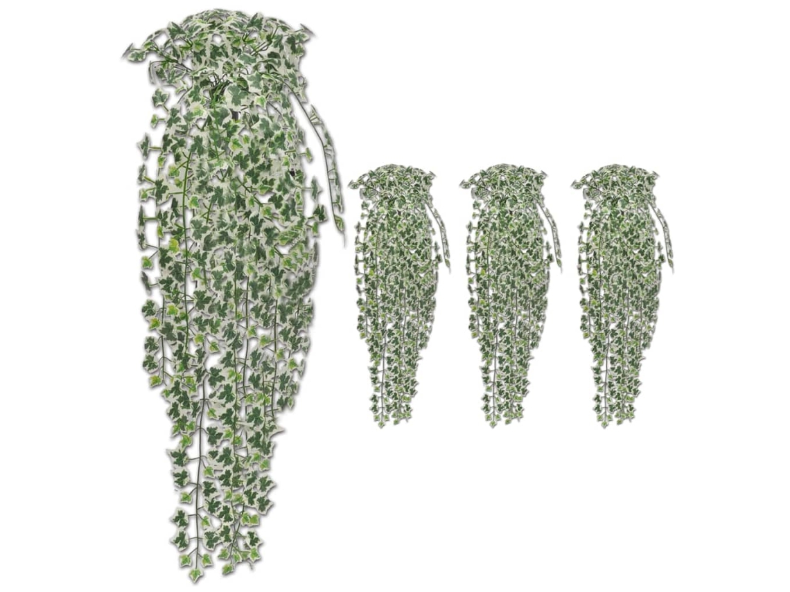 Vidaxl Trepadeira Hera Artificial 4 Pcs 90 Cm Variegada
