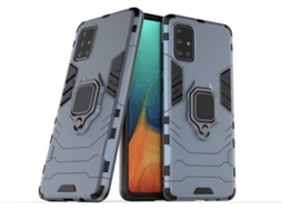Capa + Película Samsung Galaxy A51 HFS-HOUSE Kickstand Cinzento