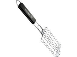 Pinça Para Churrasco Toyvian Em Aço Inoxidável Com Cabo De Madeira, Formato Ondulado, Fácil De Lavar E Antiaderente