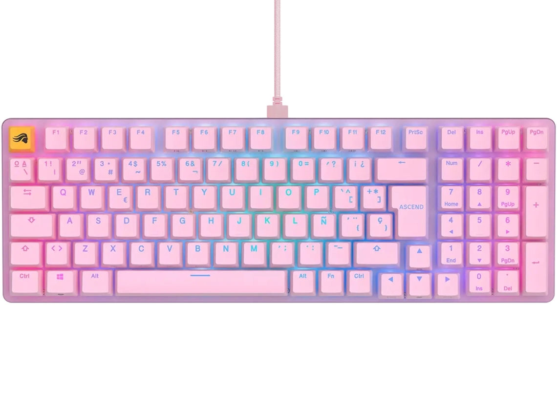 Teclado Glorious Pc Gaming Race Rosa