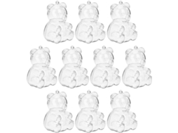 Galpada 10-caixas Transparentes, Material Ps Seguro, À Prova De Poeira, Design De Urso, Para Doces, Ideais Para Chás De