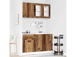 Conjunto de 4 Armários de Cozinha HARLANV1 Madeira Lyon 2 Pcs