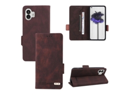 Capa De Couro Com Fecho Magnético Para Celular Nothing Phone 2