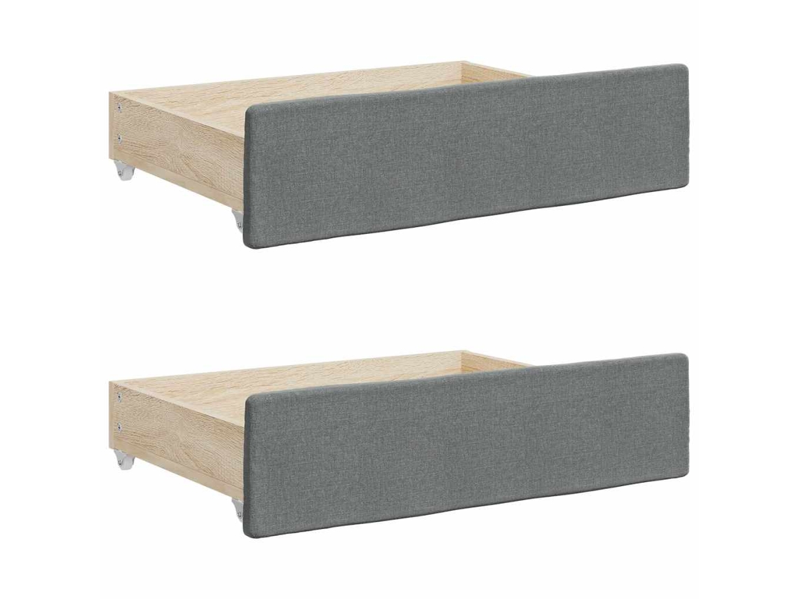 Bed Drawer, Bed Drawers Vidaxl Cinzeto Madeira Processada (n/a)