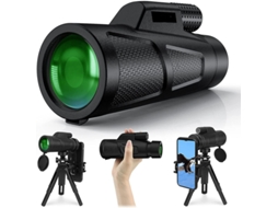 Monóculo 12x50 Hd Bak4 Prisma Ip68 Tripé Adaptador Smartphone Vida Selvagem Preto Bestvite