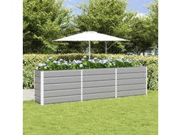 Vidaxl Floreira Cinzento-claro 290 X 50 X 75 Cm Aço Galvanizado