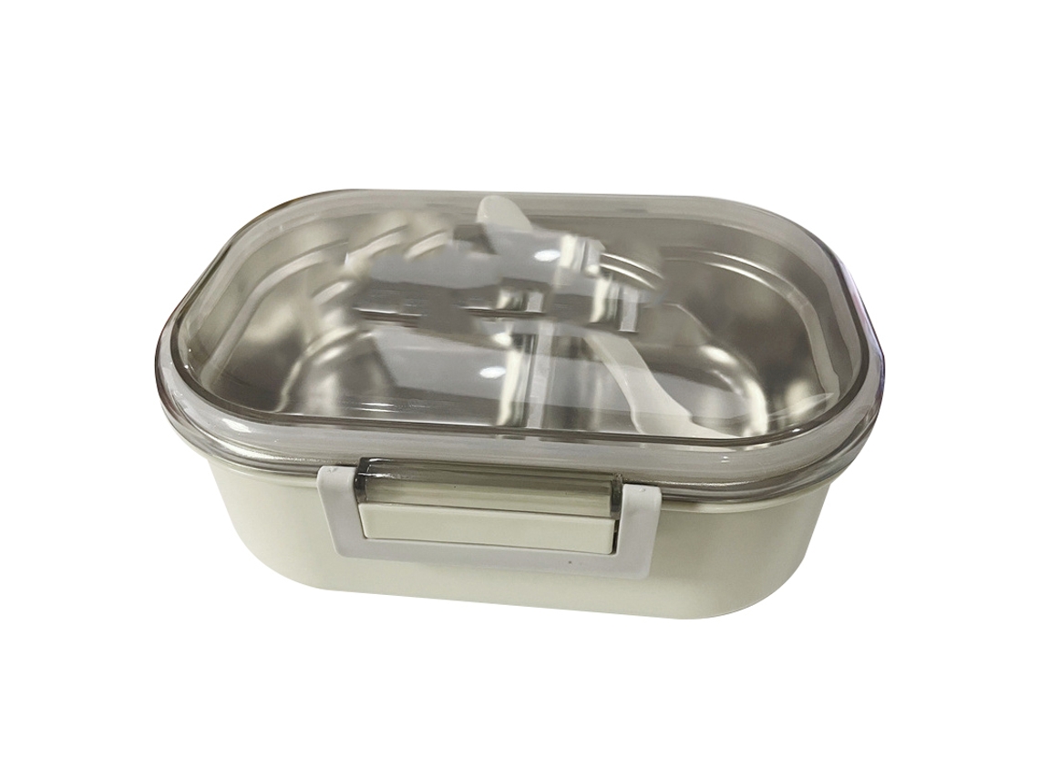 Caixa de lanche de plástico S/MARCA 1000ml com 3 compartimentos