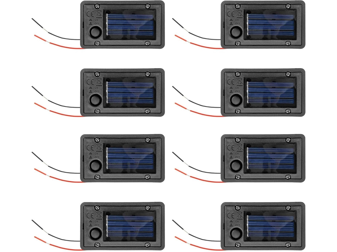 Conjunto de 8 Caixas de Bateria SFUSHOS para Lanternas Solares e suspensas para exterior