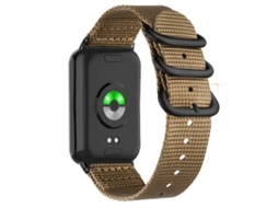 Bracelete para Redmi Watch 6 / 5 / 4 XIAOMOYU em Nylon com Fivela Dupla Preta Cáqui