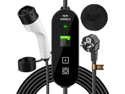 Carregador Portátil Carro Elétrico 3.5kw Tipo 2 SZSMART Qc1 Cabo Carga 5m Schuko Monofásico 16a Ajustável Ip65 Iec 62196 2 Compatível Tesla/bmw