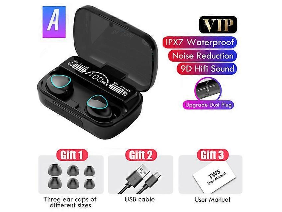 Fones De Ouvido Sem Fio Bluetooth V5.0 Tws 3500mah Com Display Led, Banco De Potência E Microfone Ly Ebike