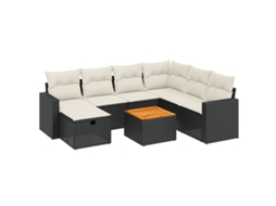 Garden Sofa Set, Garden Sofa Sets Vidaxl Preto Rattan / Vime (n/a)