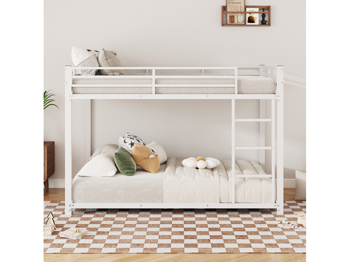 Cama Infantil 140x200 Andar Ferro Branco Clássico