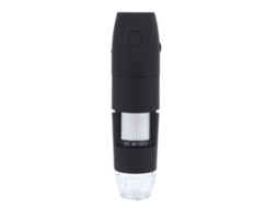 Microscópio Usb Sem Fio Wifi 1080p 1000x Foco Manual Para Inspeção De Pele E Circuitos Preto