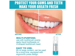 Unidades De Mousse Clareadora Com Bicarbonato De Sódio Para Iluminar Os Dentes, Espuma De Limpeza Profunda E Creme Dental Refrescante.