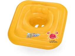 Boia Inflável Para Bebês | Boia Inflável Quadrada Com 3 Argolas Para Bebês De 24 A 36 Meses, Amarela -aquaforge