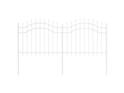 Conjunto 1 Cerca Para Jardim Vidaxl Branco Aço Revestido A Pó (240 X 140 Cm)