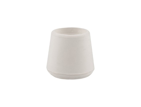 Saco Com 25 Pontas De Borracha Branca 20mm Plastics Ramon