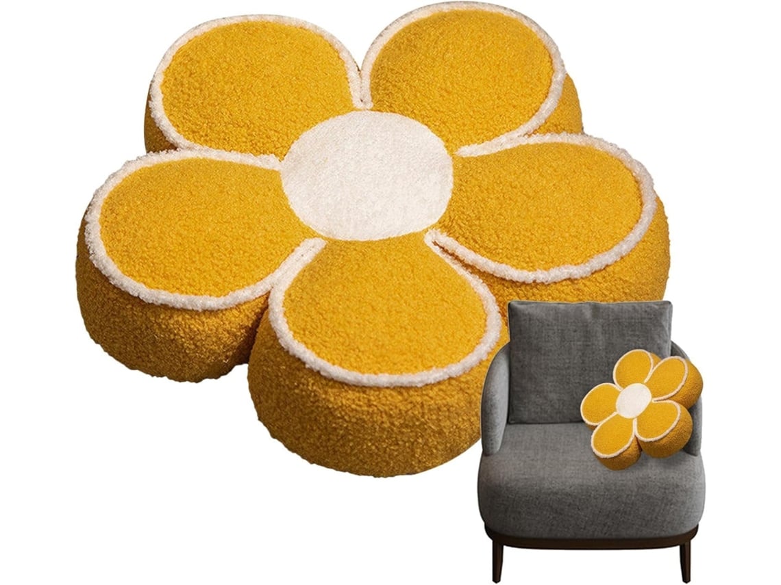 Almofada Fofa Em Formato De Flor, Almofada Tatami Macia | Decoração Floral