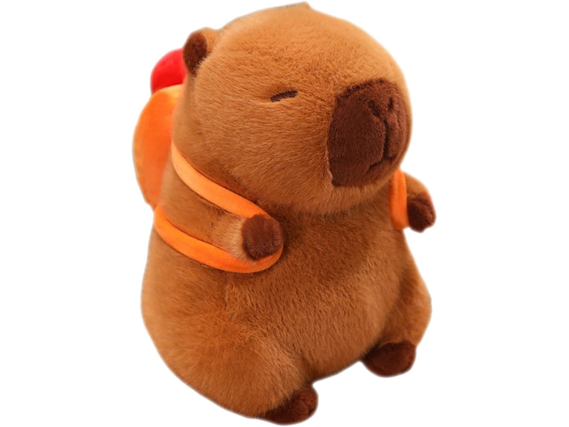 Capivara De Pelúcia, Almofada Decorativa De Pelúcia Brinquedo Fofo De Capivara Com Mochila Removív Gokoco