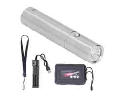 Lanterna de Terapia Led com Luz Infravermelha 630nm, 660nm e 850nm, Dispositivo Portátil Vermelha Corpo em Alumínio Carregador GOKOCO