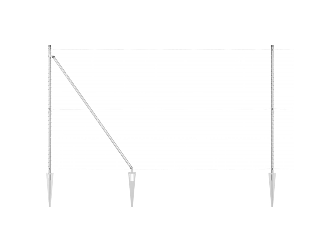 Conjunto 26 Prego De Solo Vidaxl Prateado Aço (180 Cm)