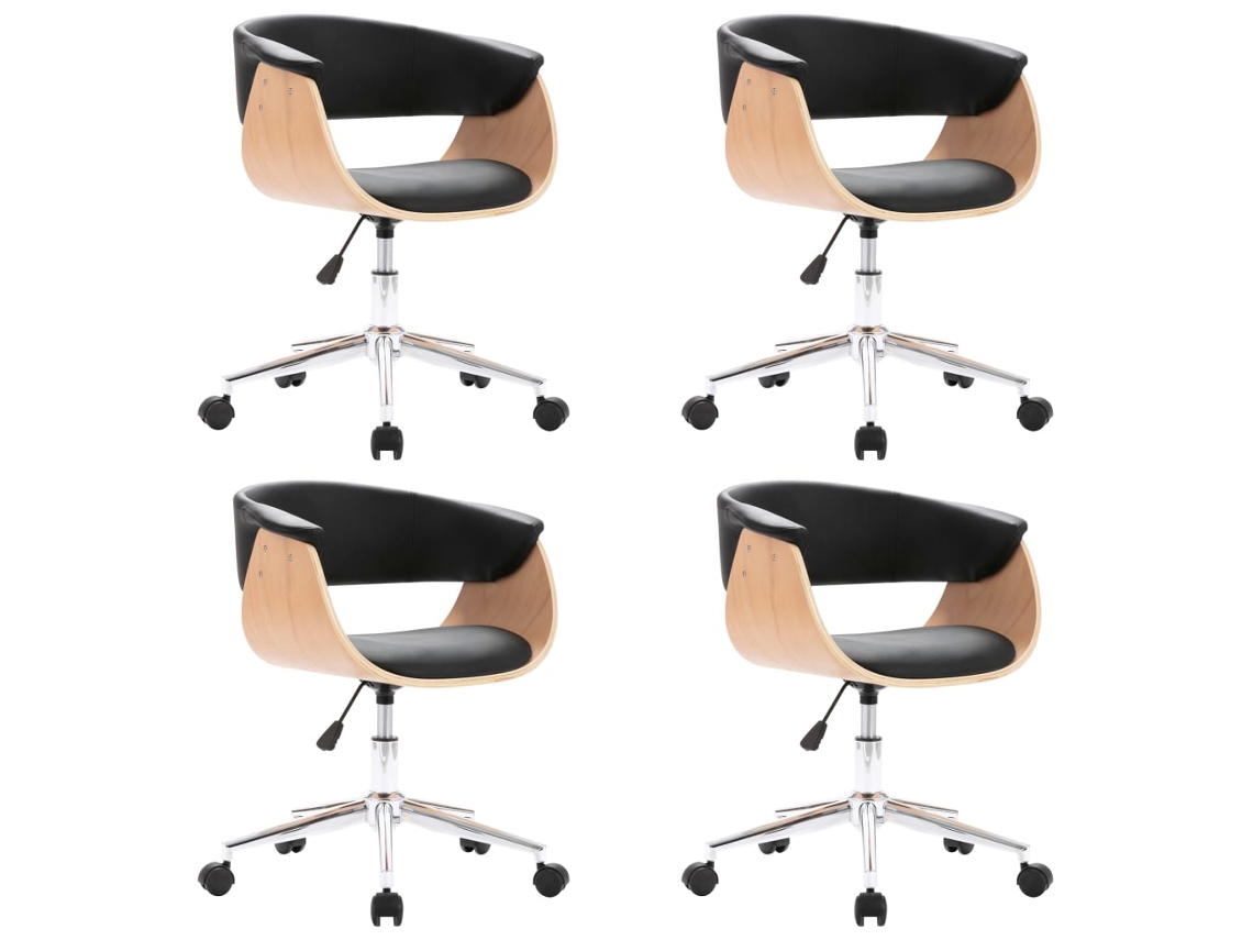 Dining Chair, Dining Chairs Vidaxl Preto Couro Artificial (n/a)