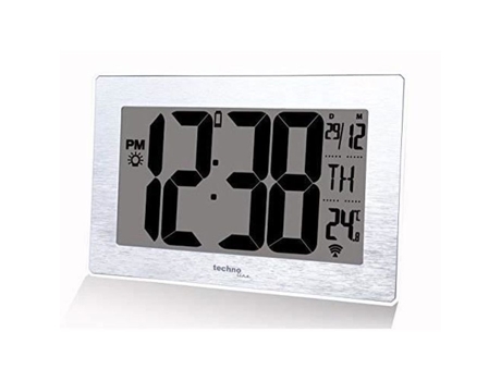 Relógio De Parede Digital Technoline Prata Tamanho 212 X 140 X 32 Mm Ws8019 Techno Line