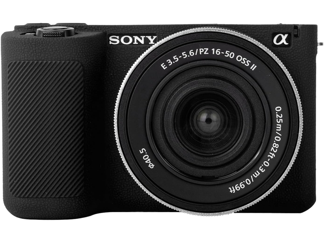 Capa Silicone HEXINYIGJLY para Sony Zv e10 Iiantiderrapante, Antirriscos, Ajuste Perfeito, Leve Preto