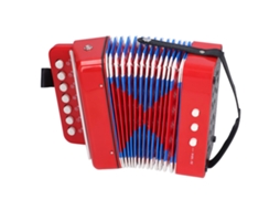 Ats acordeão Infantil com 7 Teclas, Brinquedo Educatsivo, Pequeno Instrumento Musical para Crianças
