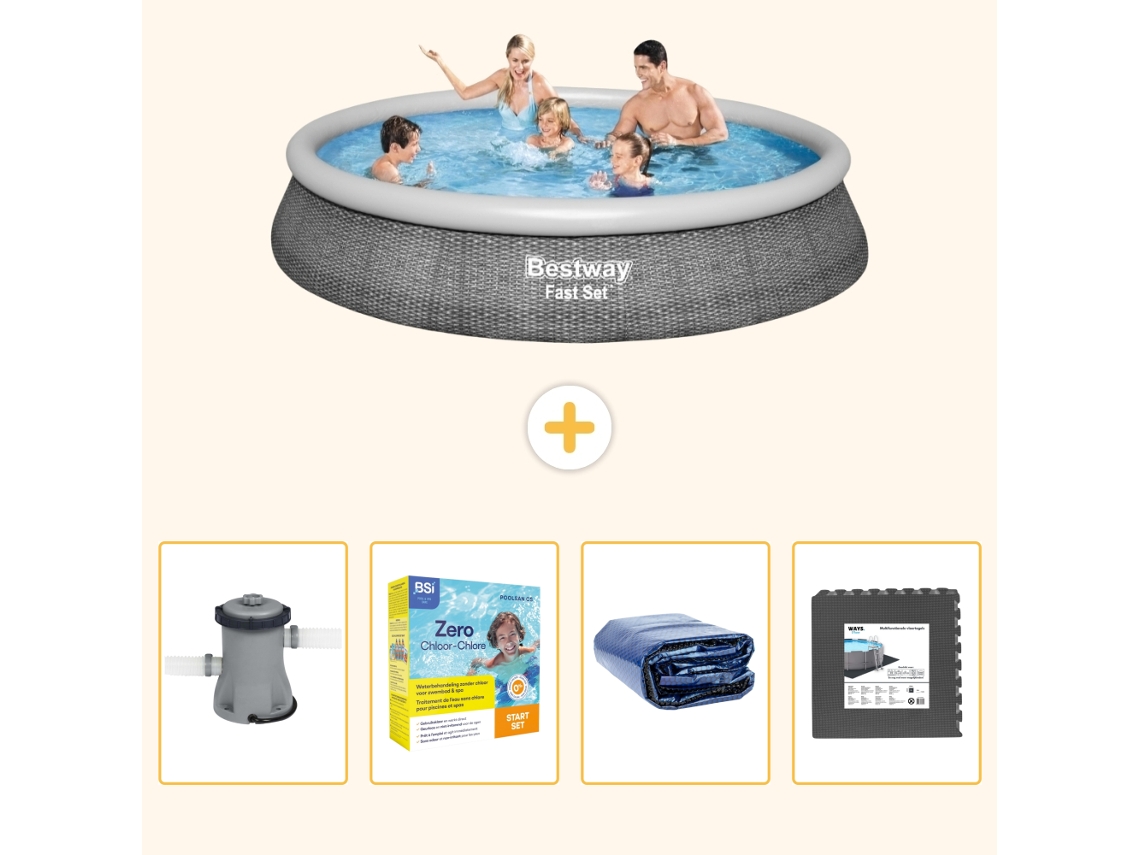 Bestway Piscina Bestway Fast Set Redonda - 396x84 Cm - 5-peças S285