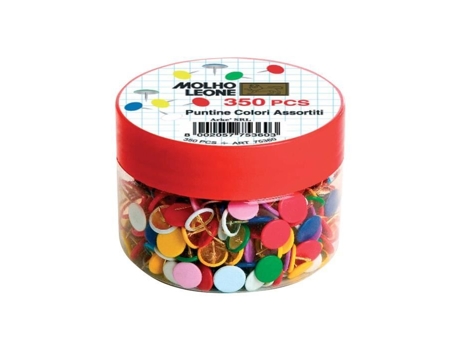 Molho Leone Thumbtacks Cores Sortidas Pacote de 350