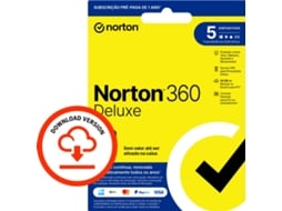 Software NORTON 360 Deluxe ESD 50GB (5 Dispositivos - 1 Ano - Smartphone, PC e Tablet - Formato Digital)