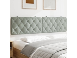 Vidaxl Almofadão De Cabeceira 200 Cm Veludo Cinzento-claro