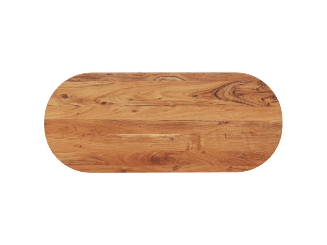 Vidaxl Tampo De Mesa Oval 100x40x3,8 Cm Madeira De Acácia Maciça