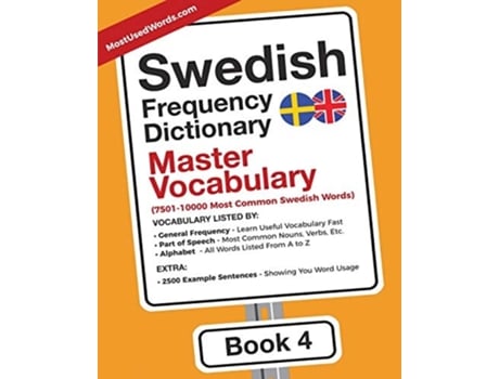 Livro Swedish Frequency Dictionary - Master Vocabulary 7501-10000 Most Common Swedish Words De Mostusedwords (inglês)