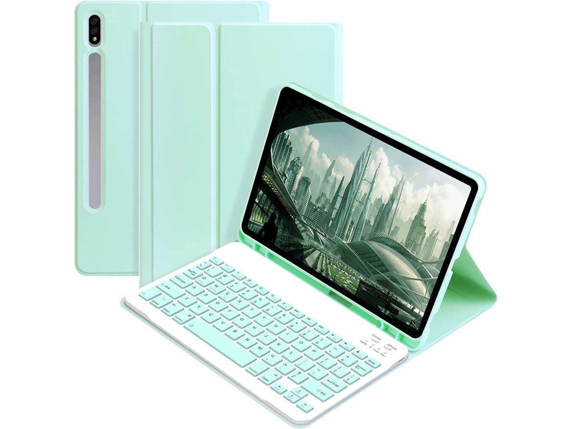 Capa Teclado CUICH para Samsung Galaxy Tab A7 104 Polegadas com Teclado Bluetooth (Verde) 