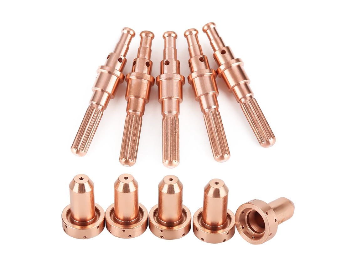 5 Peças De Eletrodo 98215 E 5 Pontas De Bico 9-8212 Consumíveis Para Tocha De Plasma Sl60-100