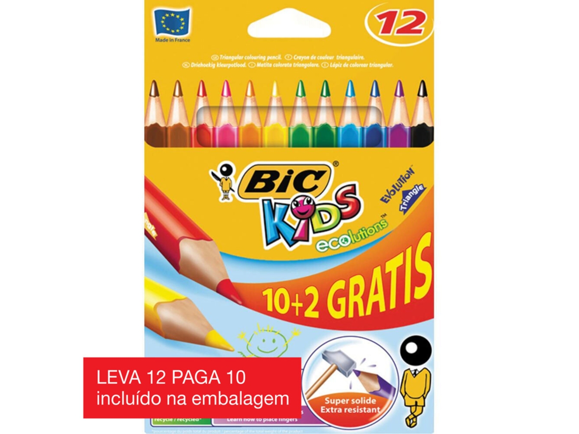 Lápis de Cor BIC Kids Ecolutions Evolution (conjunto 12 Unidades)