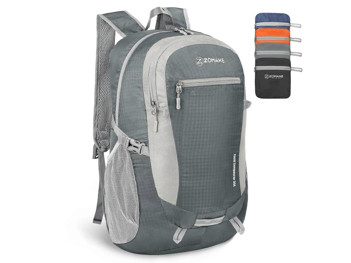 bqmochila Dobrável Ultraleve E Compacta Zomake De 35 Litros Para Camping, Na Cor Cinza, Para Homens E Mulheres, Pesca E Uso Geral, Viagens